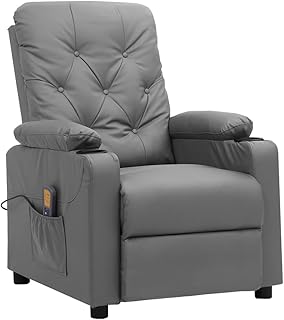 sillón masaje sintetica gris