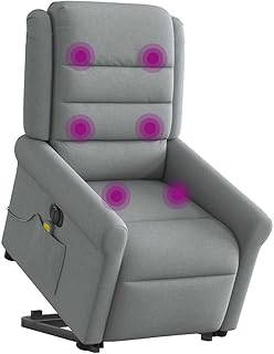 sillón masaje elevable tela gris