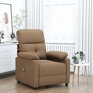 sillón masaje eléctrico tela marron