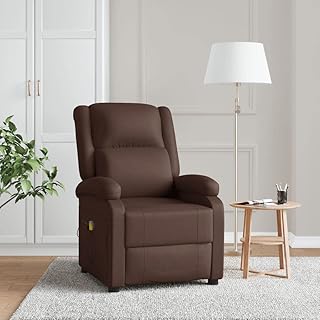 sillón masaje marron piel