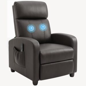 homcom sillón masaje reclinable