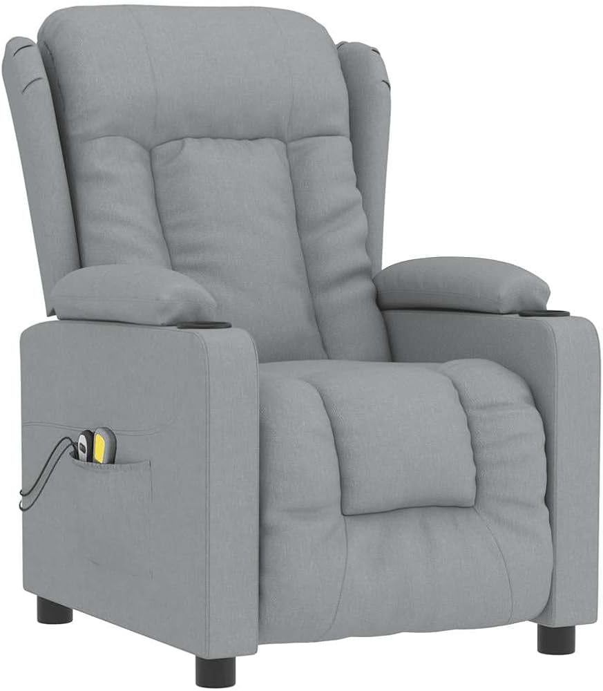 vidaxl sillón masaje claro