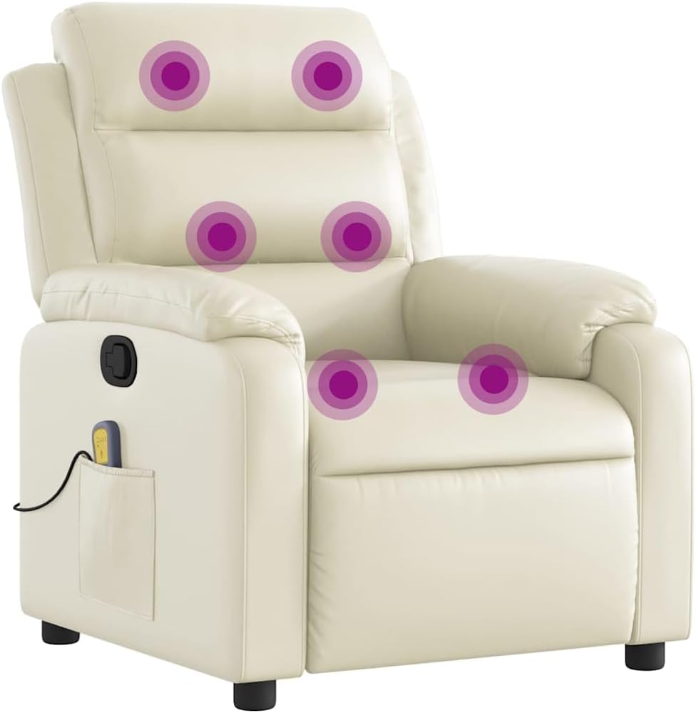 Sillón de Masaje Reclinable con Función de Vibración y Bolsillo Lateral - Para Descanso y Relajación