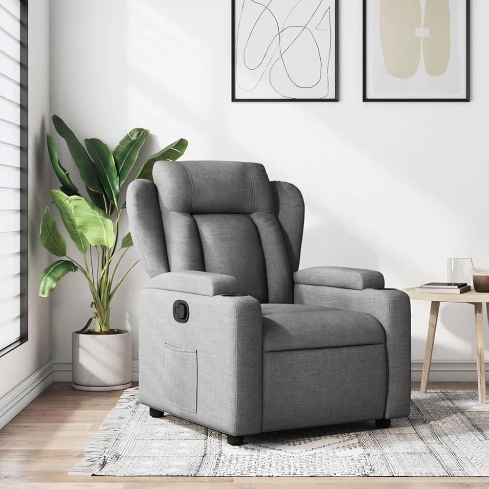 ARKEM Sillón reclinable de Tela Gris Oscuro Sofa Individual Sillon Masaje Relax Sofa 1 Plaza - 372404