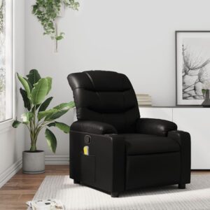 sillón relax masaje reclinable negro