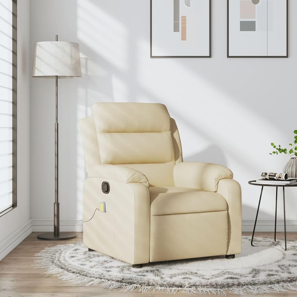 inlife sillón masaje crema tela