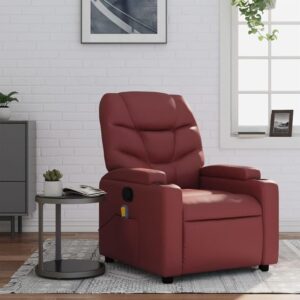inlife sillón masaje reclinable rojo