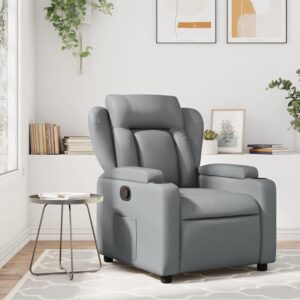 sillón de masaje reclinable gris