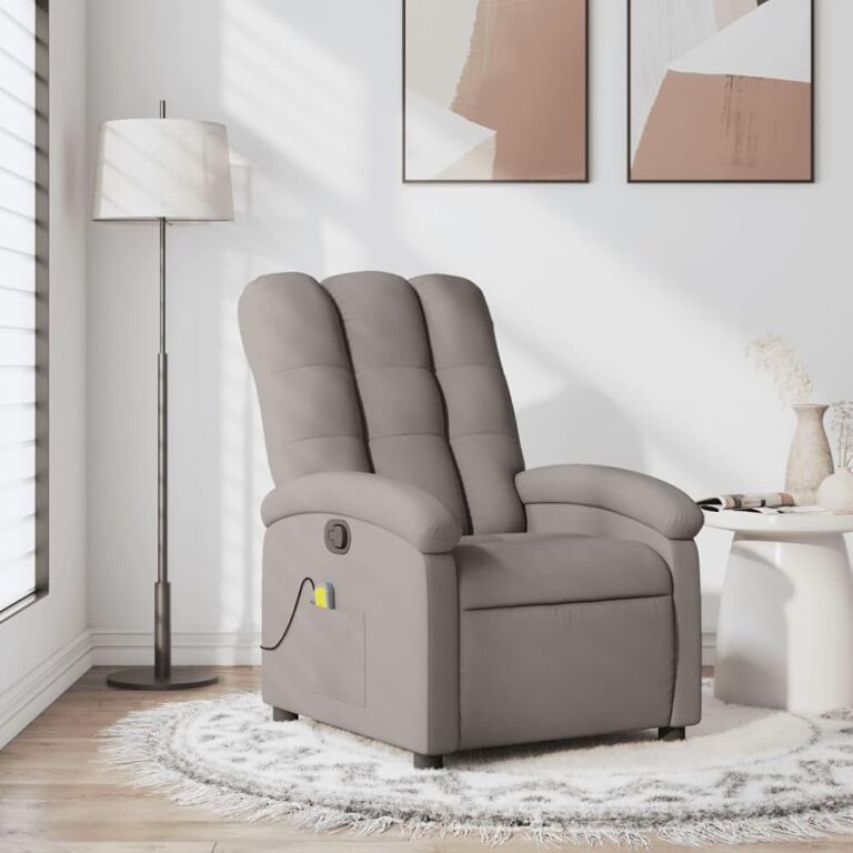 sillón masaje reclinable gris