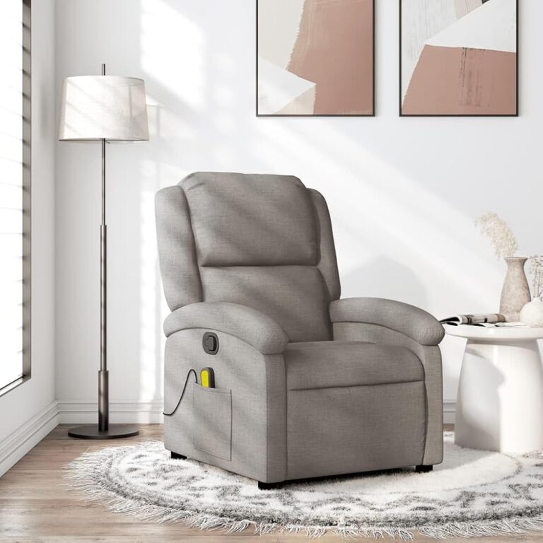 sillón relax masaje reclinable gris