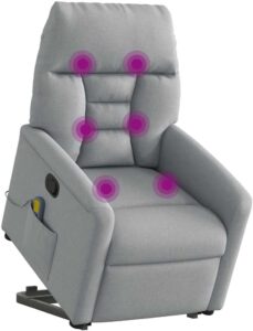 vidaxl sillón masaje gris claro