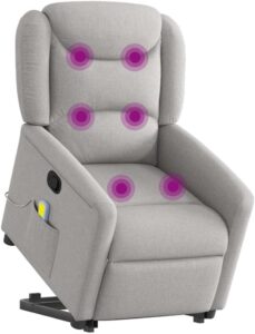 vidaxl sillón masaje gris