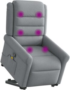 vidaxl sillón masaje tela