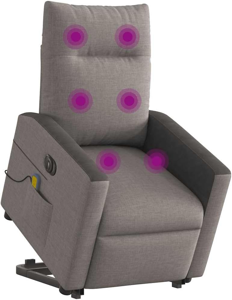 sillón masaje elevable tela taupe