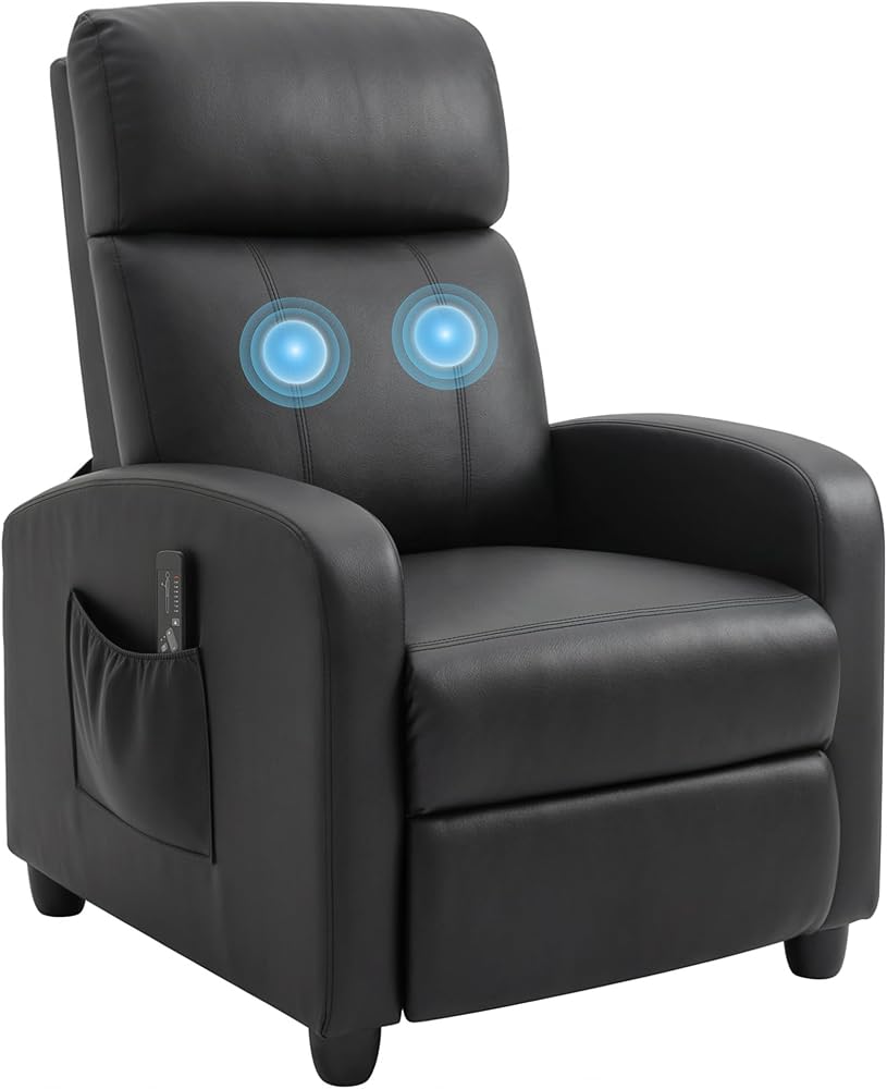 Anuncio patrocinado: HOMCOM Sillón de Masaje, Sillón Relax Reclinable con Mando a Distancia, 2 Zonas de Masaje, 8 Programas, 5 Niveles de Intensidad, Bolsillo Lateral y Temporizador Tapizado en PU 68x88x98 cm Negro