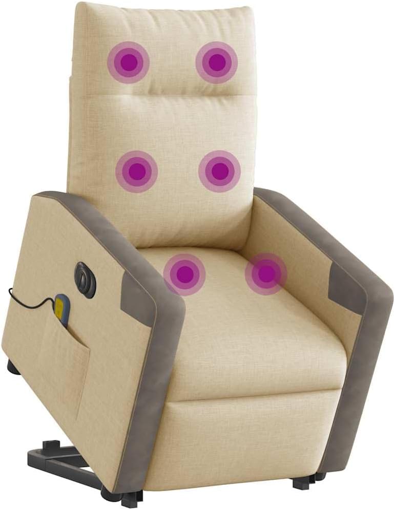 vidaxl sillón masaje crema